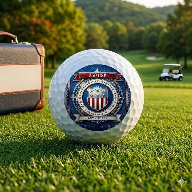 American Flag Stars & Stripes 250th Independence  Golf Balls (American Flag Stars & Stripes 250th Independence Golf Balls)