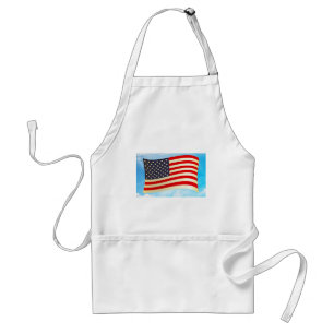 American Flag Stars Stripes Honor Freedom Troops Adult Apron