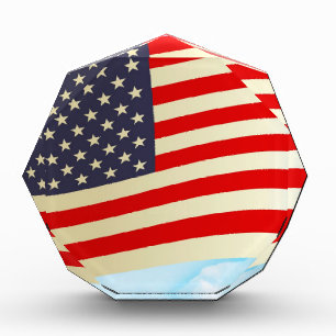 American Flag Stars Stripes Honor Freedom Troops Award