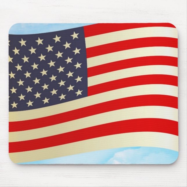 American Flag Stars Stripes Honor Freedom Troops Mouse Pad (Front)
