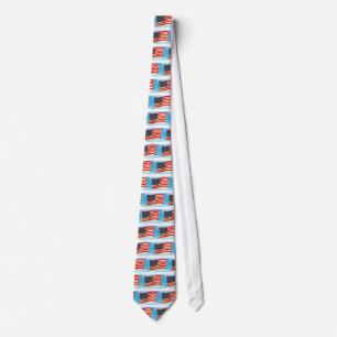 American Flag Stars Stripes Honor Freedom Troops Neck Tie