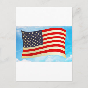 American Flag Stars Stripes Honor Freedom Troops Postcard