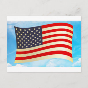 American Flag Stars Stripes Honor Freedom Troops Postcard