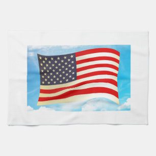 American Flag Stars Stripes Honor Freedom Troops Towel