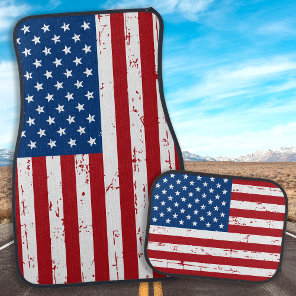 American Flag Stars & Stripes Patriotic Car Floor Mat