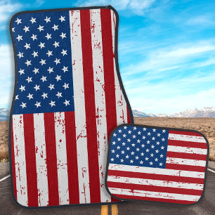 American Flag Stars & Stripes Patriotic Car Floor Mat