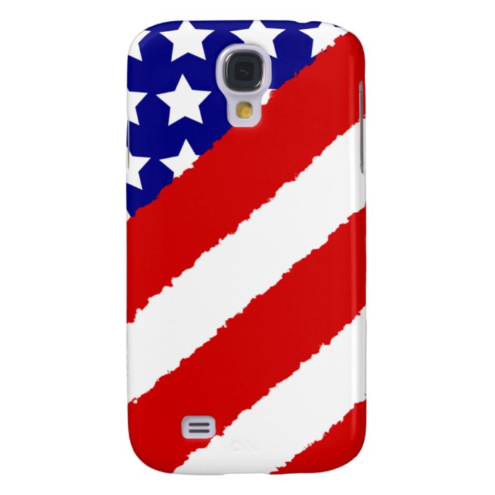 American Flag Stars Stripes Patriotic Galaxy S4 Cover