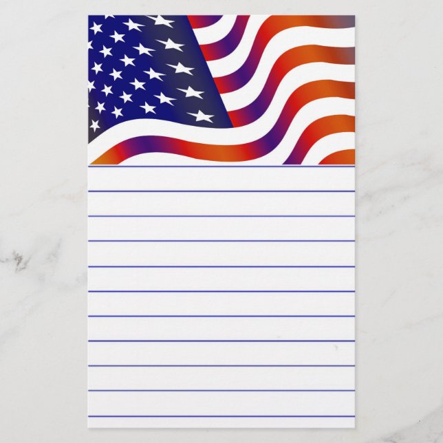 American Flag Stationery (Front)