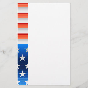 American Flag Stationery