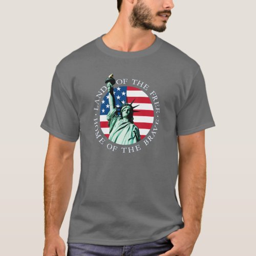 American Flag Statue Liberty Tee