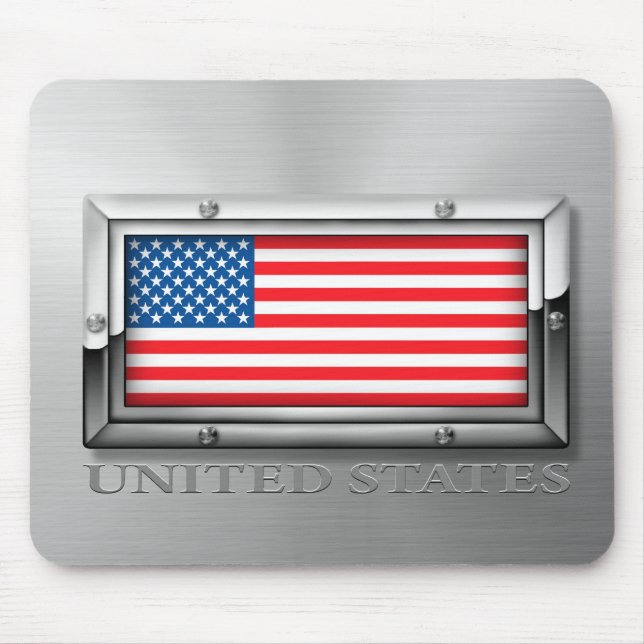 American Flag (Steel) Mouse Pad (Front)