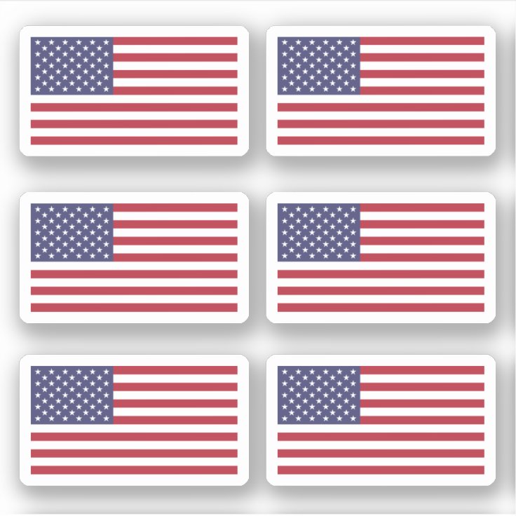 American flag sticker Zazzle