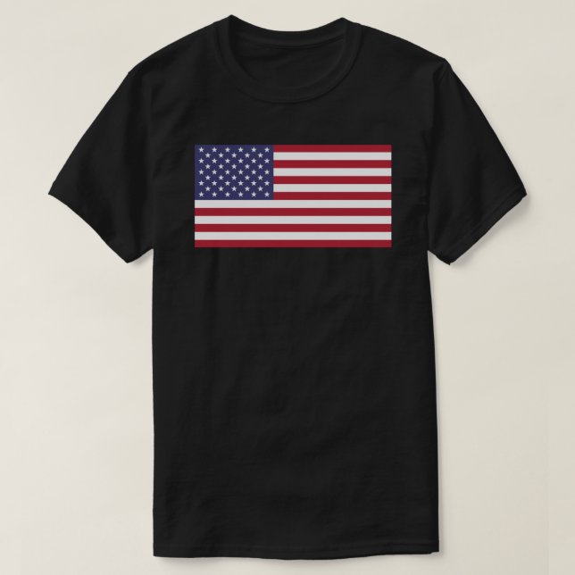 american flag Sticker T-Shirt (Design Front)