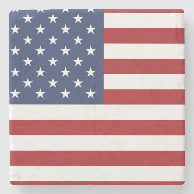 American Flag Stone Coaster (Front)