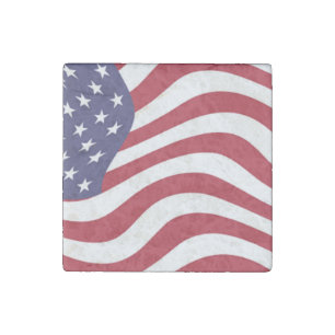 AMERICAN FLAG STONE MAGNET