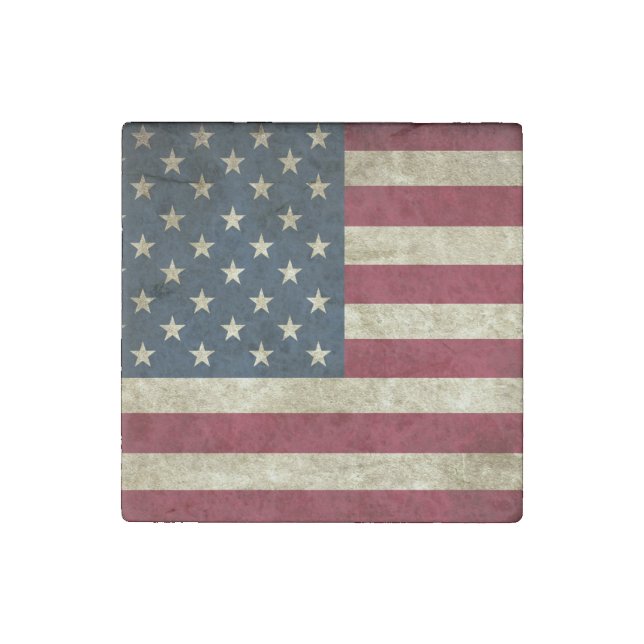 American Flag Stone Magnet (Front)