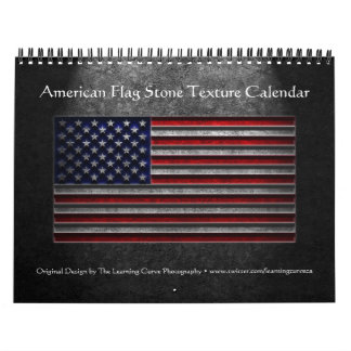 American Flag Stone Texture Calendar