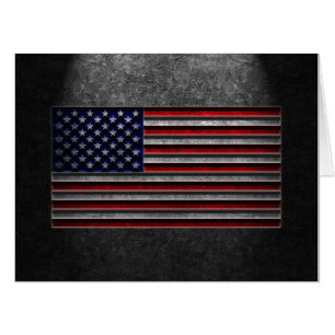 American Flag Stone Texture Card