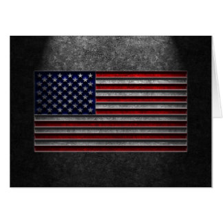 American Flag Stone Texture Card