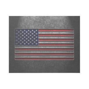 American Flag Stone Texture Gallery Wrap