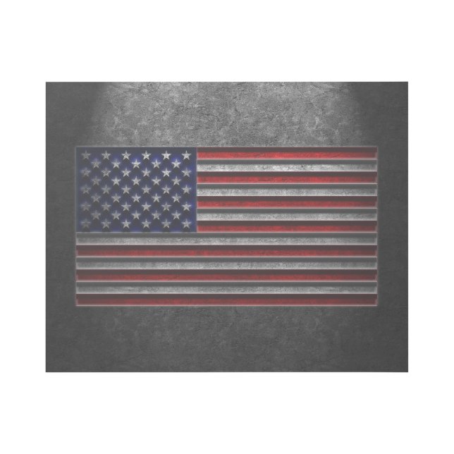 American Flag Stone Texture Gallery Wrap (Front)