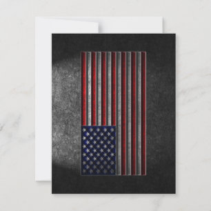 American Flag Stone Texture Holiday Card
