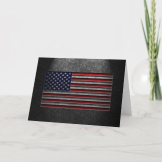American Flag Stone Texture Invitation