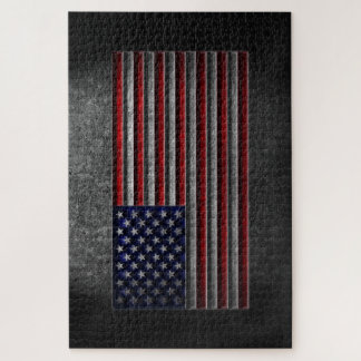 American Flag Stone Texture Jigsaw Puzzle