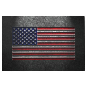 American Flag Stone Texture Metal Print