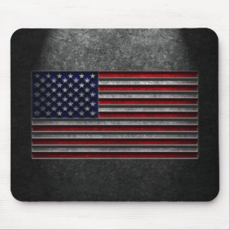 American Flag Stone Texture Mouse Pad