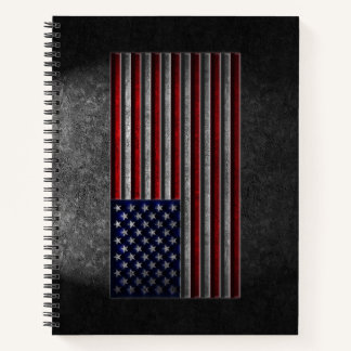 American Flag Stone Texture Notebook