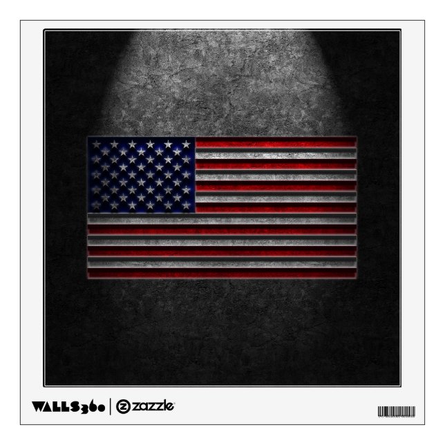 American Flag Stone Texture Wall Sticker (Front)