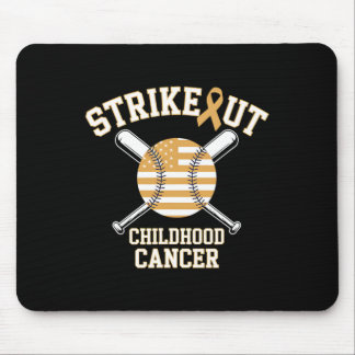 American Flag Strikeout Childhood Cancer Sell  Mouse Pad