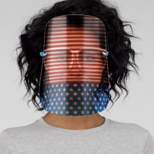 American flag stylized face shield
