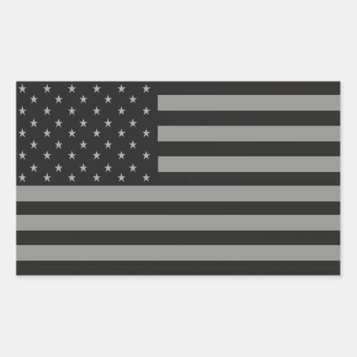 American Flag Subdued Rectangular Sticker