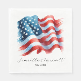 American Flag Summer Party Theme Napkins