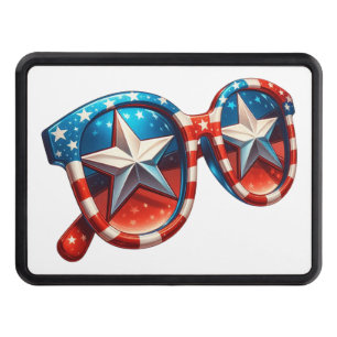 American Flag Sunglasses Hitch Cover