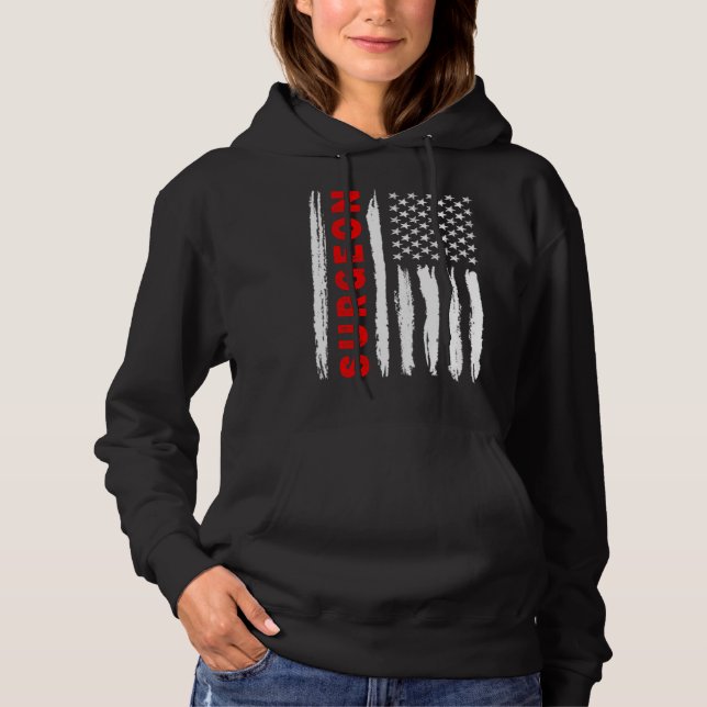 American Flag Surgeon US USA Flag Hoodie (Front)