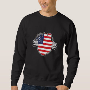 American flag sweatshirt