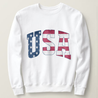 American Flag Sweatshirt - Women's USA Patriotic 