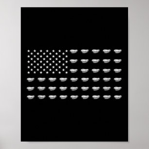 American Flag Sweet Potato Usa Patriotism Patriot Poster