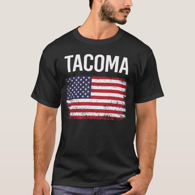 American Flag Tacoma T-Shirt (Front)