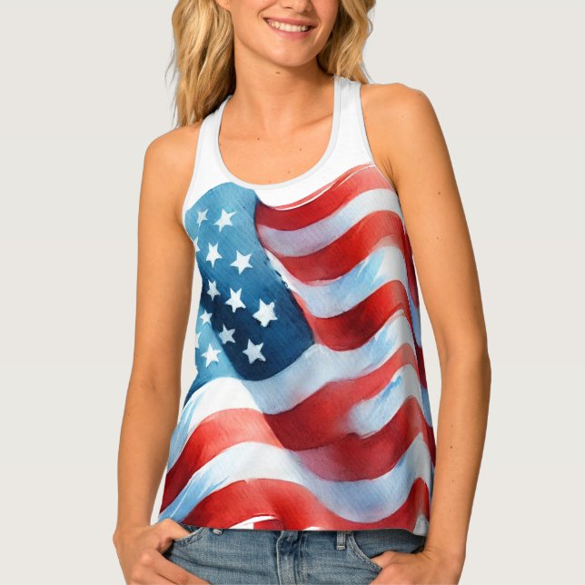 American Flag Tank Top (Front)