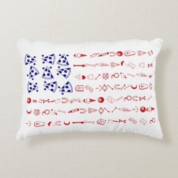 American flag tattoo funny pizza accent pillow American flag tattoo funny pizza accent pillow