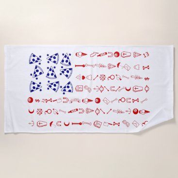 American flag tattoo funny pizza beach towel American flag tattoo funny pizza beach towel