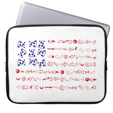 American flag tattoo funny pizza computer sleeve American flag tattoo funny pizza computer sleeve