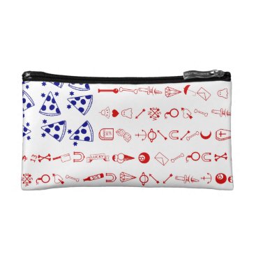 American flag tattoo funny pizza cosmetic bag American flag tattoo funny pizza cosmetic bag