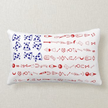 American flag tattoo funny pizza lumbar pillow American flag tattoo funny pizza lumbar pillow