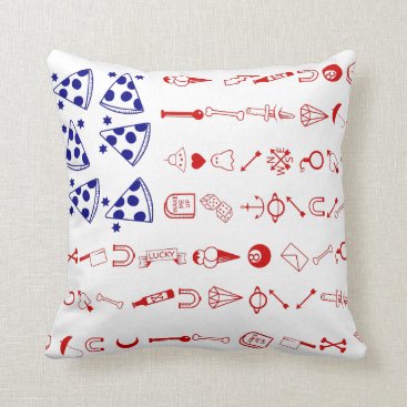 American flag tattoo funny pizza throw pillow American flag tattoo funny pizza throw pillow
