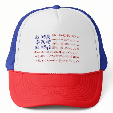 American flag tattoo funny pizza trucker hat American flag tattoo funny pizza trucker hat
